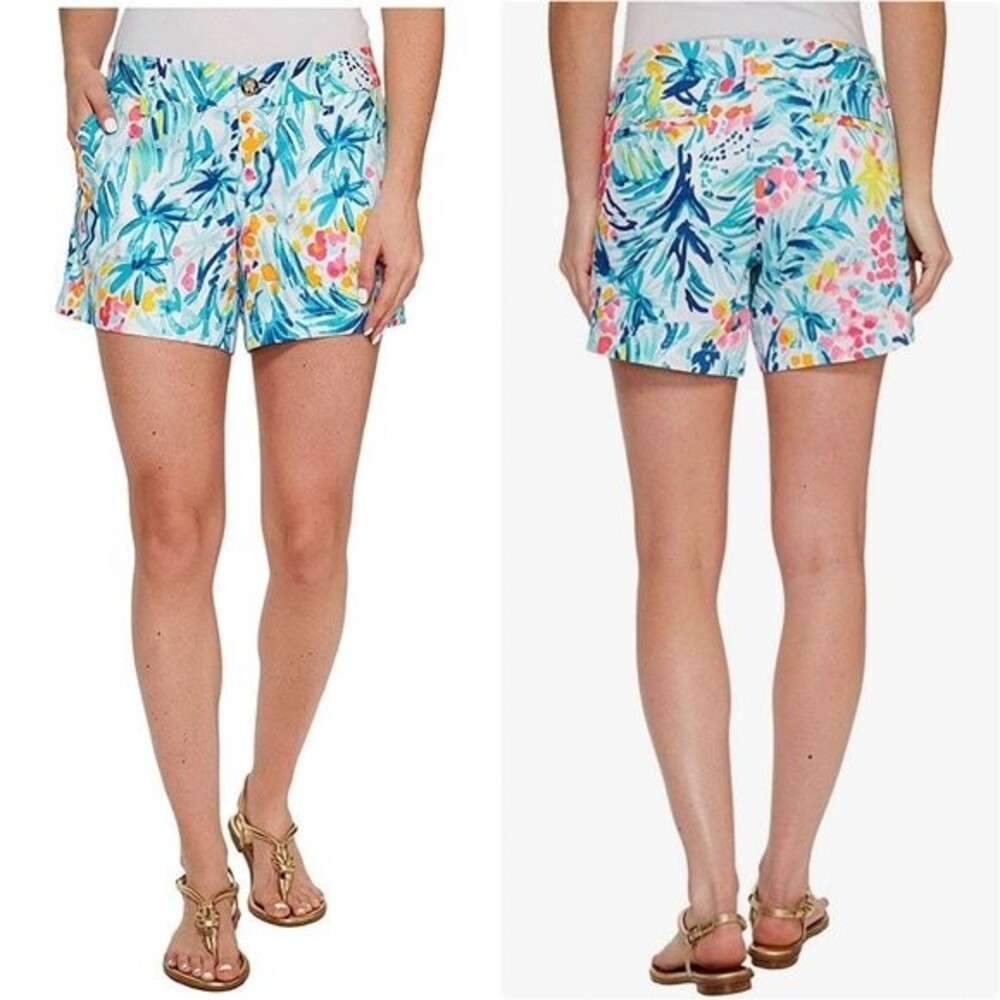 Lilly Pulitzer The Callahan Short Cotton 5" Shorts 0 Beach Coastal Cruise Beachy